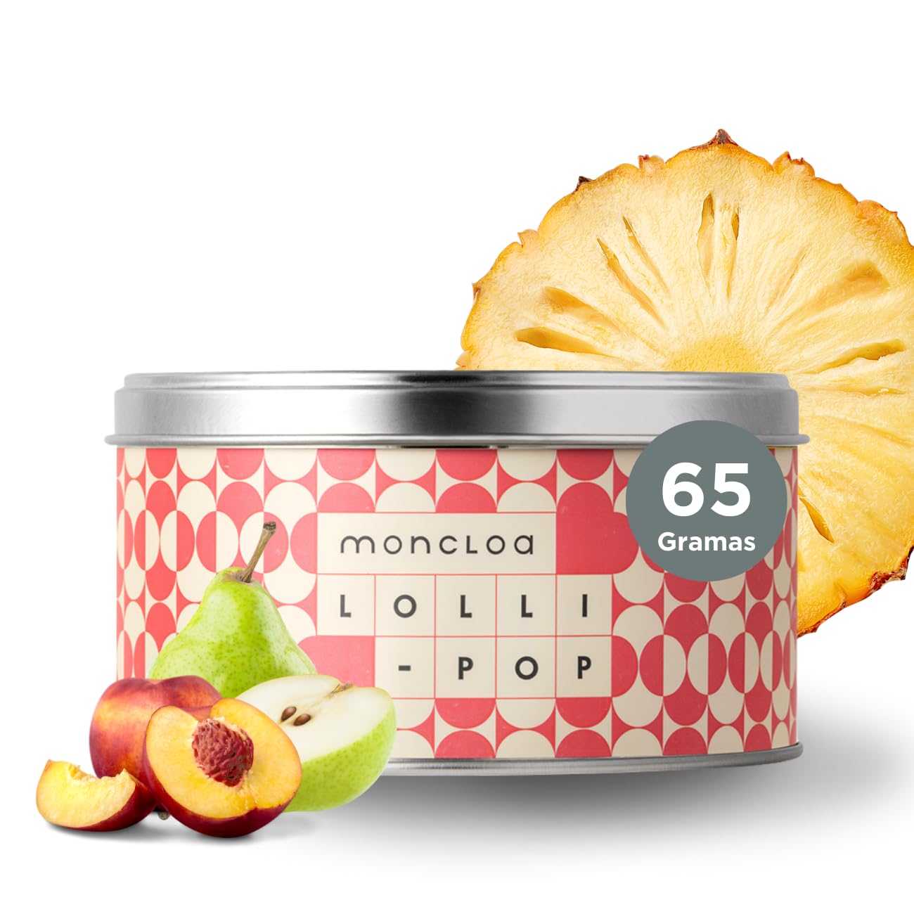 Moncloa Chá Mix Frutas Sabor Pêssego E Abacaxi Lollipop 65g - Chá